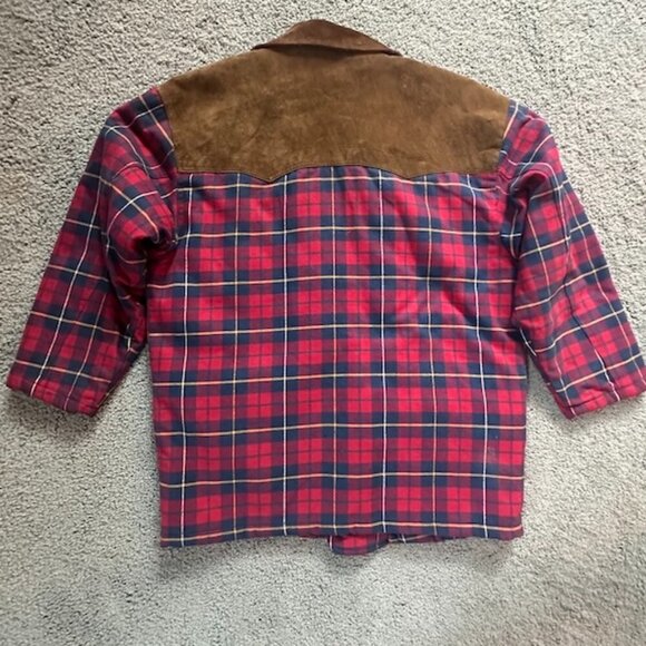 G.H. Bass & Co. Flannel and Suede Leather Quilt Lined Jacket - Size Medium -VGUC - Picture 11 of 13